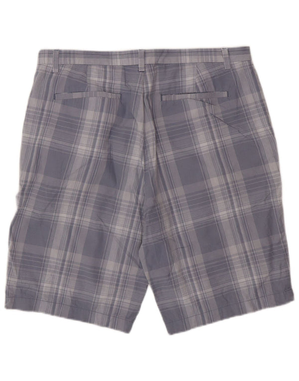 CALVIN KLEIN Chino-shorts til mænd W34 Stor blå ternet bomuld