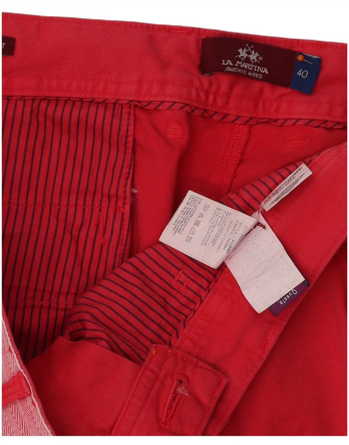 LA MARTINA Chino Shorts til mænd W40 XL Rød Bomuld