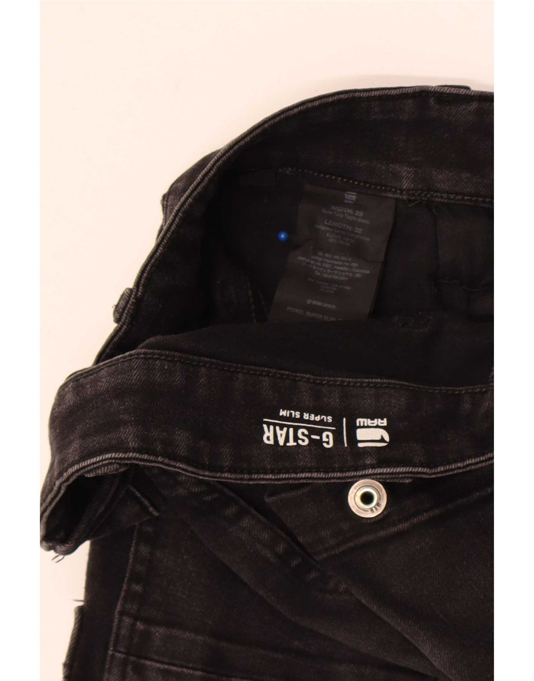 G-Star Dame Powell Cargo Super Slim Jeans W29 L32 Sort Bomuld