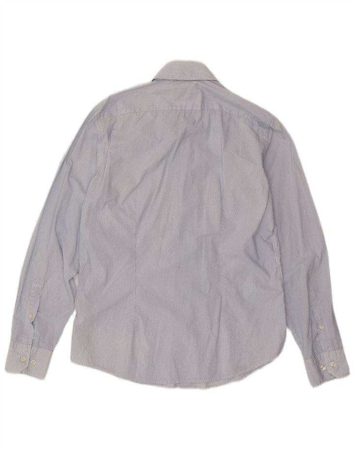 Gas Herreskjorte Stor blåplettet bomuld