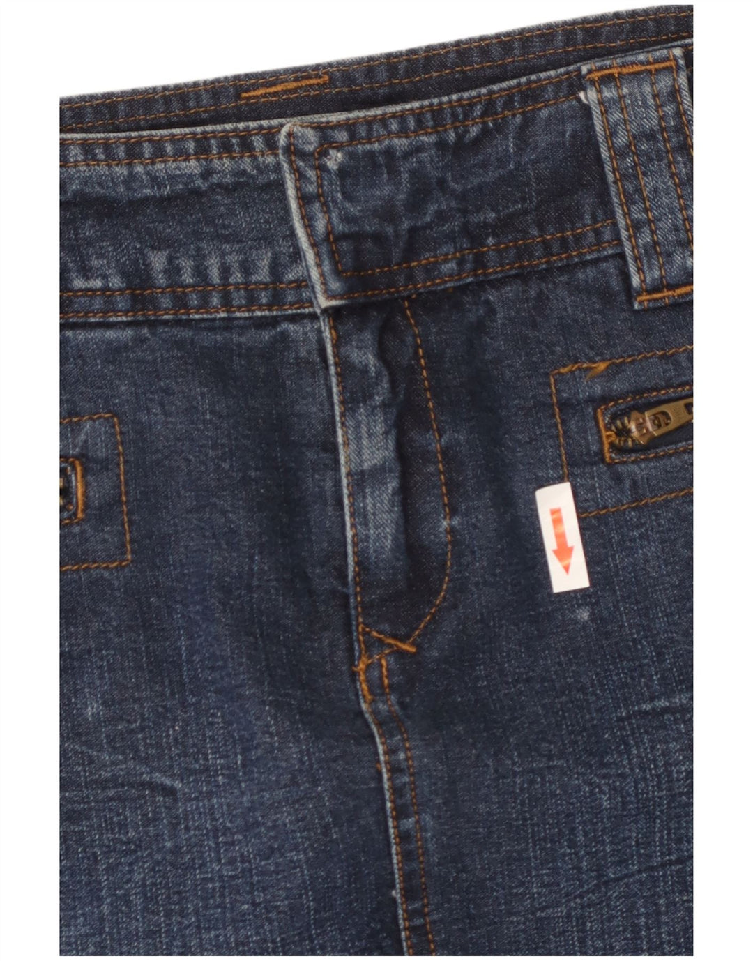 Dkny Dame Denim Nederdel W28 Medium Blue Bomuld