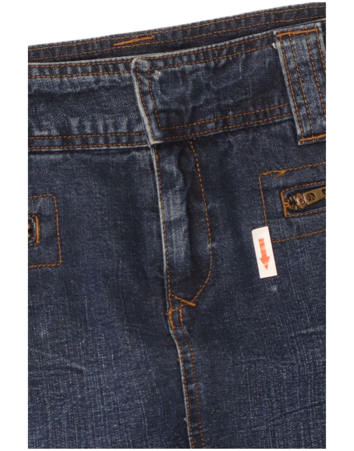 Dkny Dame Denim Nederdel W28 Medium Blue Bomuld