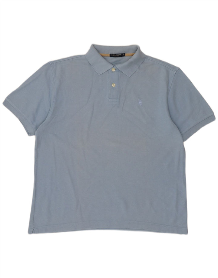 MARINA YACHTING Herre poloshirt Medium Blue Bomuld