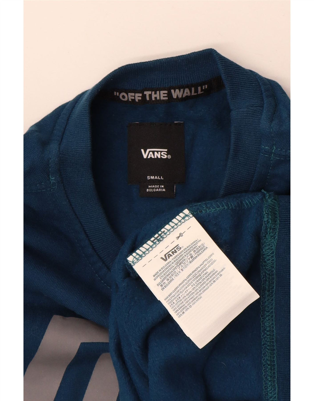 VANS Grafisk sweatshirt til mænd, lille blå bomuld