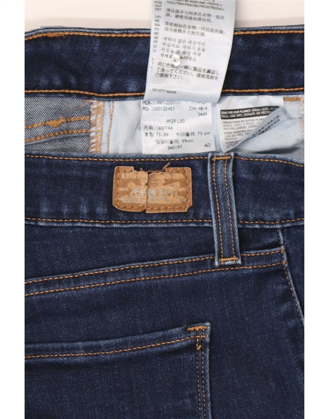 Levi's Dame Legging Cropped Jeans W29 L26 Blå Bomuld