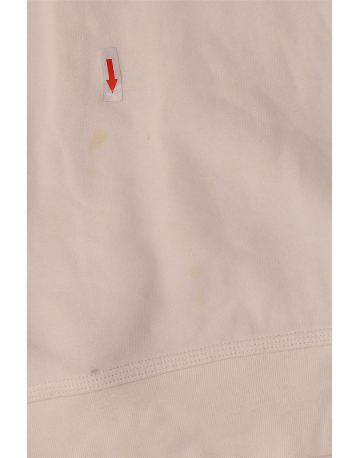 Nike Dame Sweatshirt Jumper UK 10 Small White Bomuld
