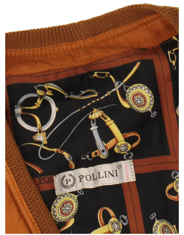 Pollini Herre Læder Gilet UK 40 Stor Brun