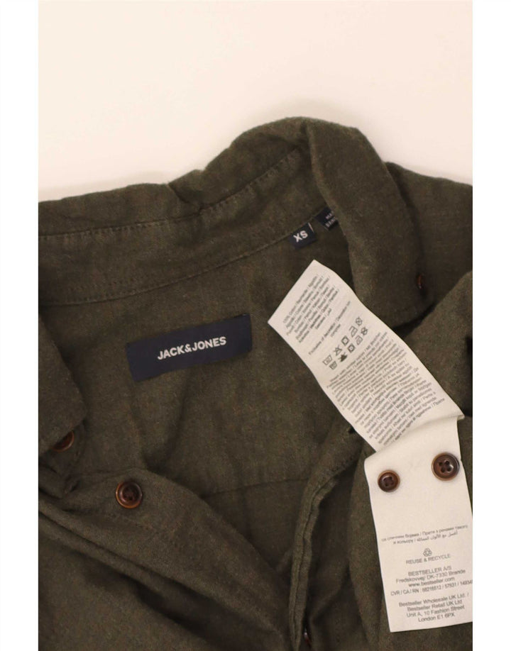 Jack & Jones Herreskjorte XS Khaki Bomuld