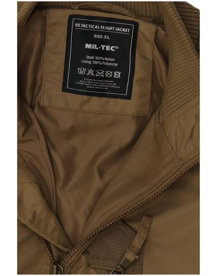 Mil-Tec Herre Flight Aviator Jacket UK 42 XL Khaki Nylon