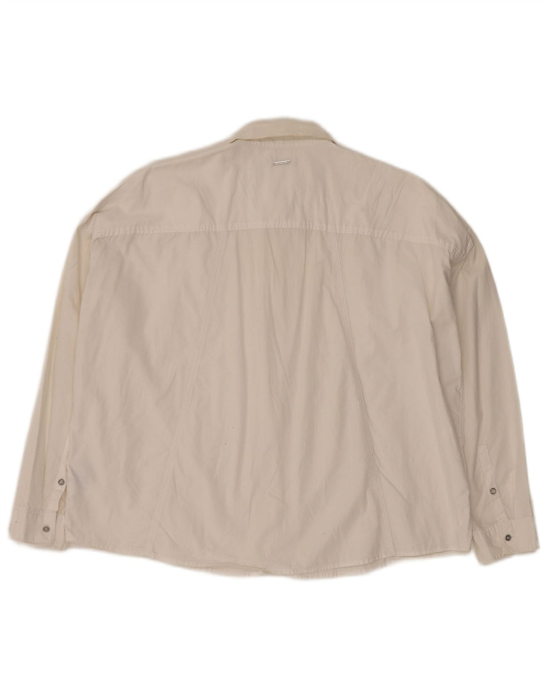 CALVIN KLEIN JEANS Oversized skjorte til kvinder UK 10 Lille hvid bomuld