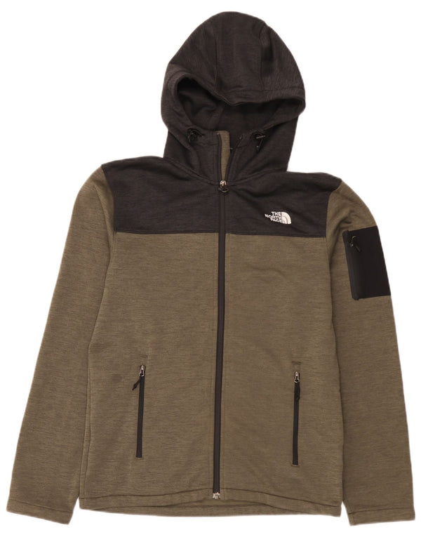 The North Face Herre Hooded Zip Hoodie Sweater Small Khaki Colourblock