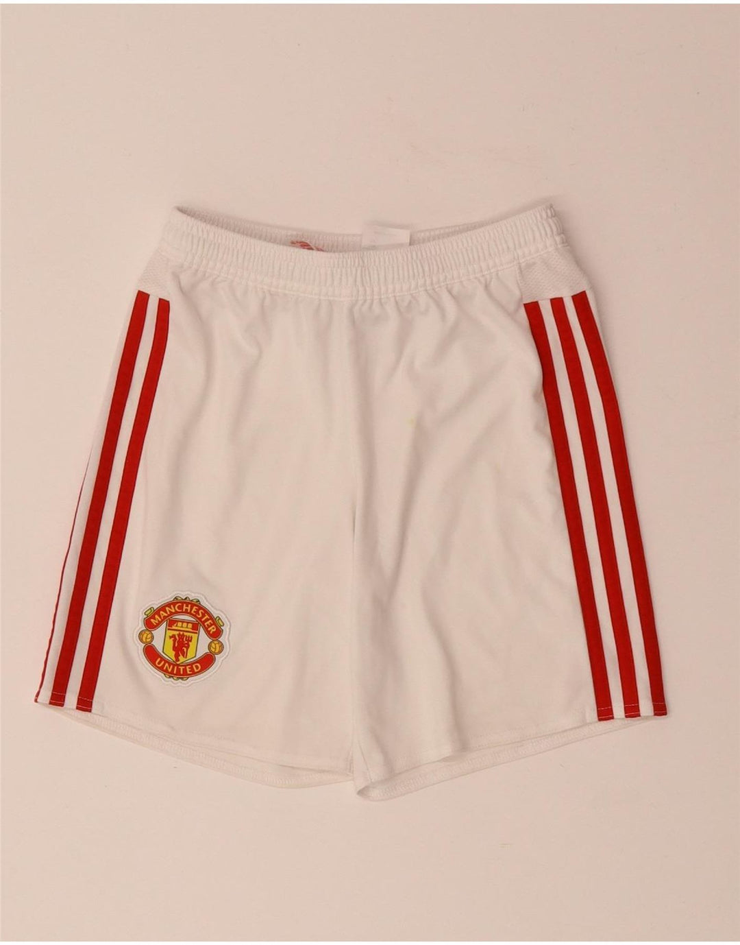 ADIDAS Boys Manchester United sportsshorts 9-10 år hvid polyester