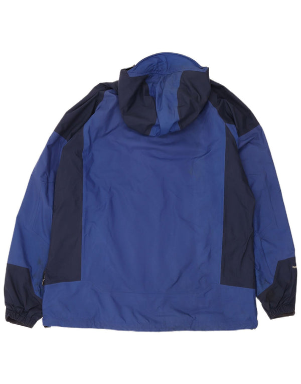 SPRAYWAY Regnjakke med hætte til mænd UK 42 XL Blå Colourblock Nylon