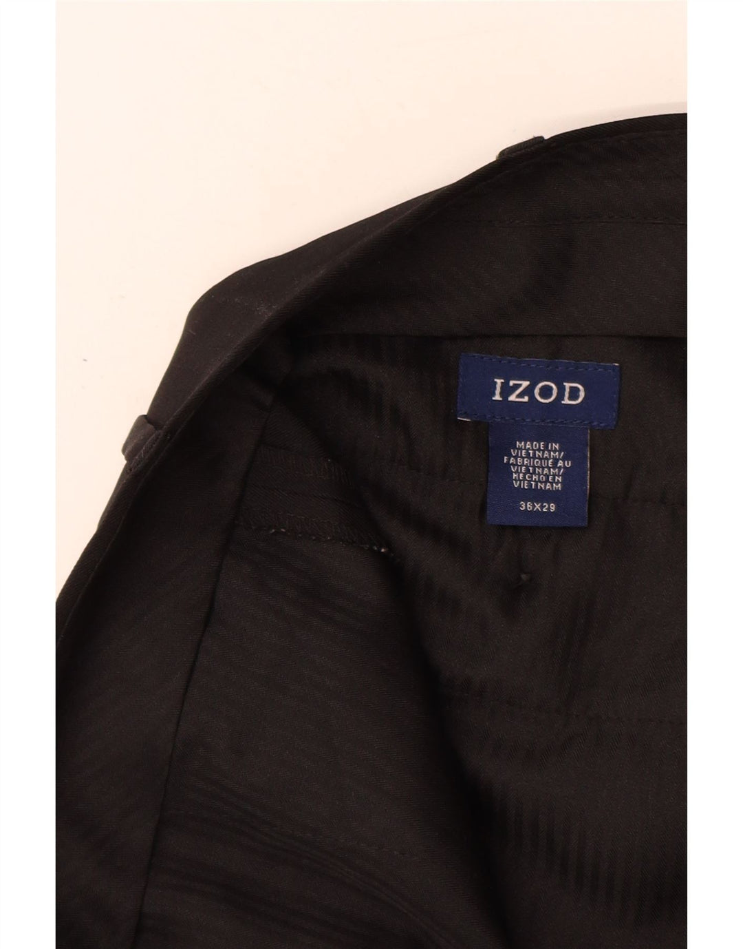 IZOD Straight Suit Bukser til mænd W36 L29 Sort polyester