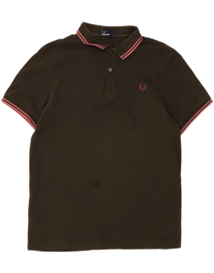 Fred Perry Herre poloshirt Stor Khaki Bomuld