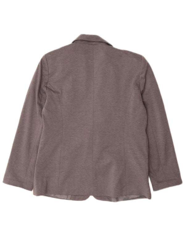 Oasis Womens Open Blazer Jacket UK 12 Medium Grey Polyester
