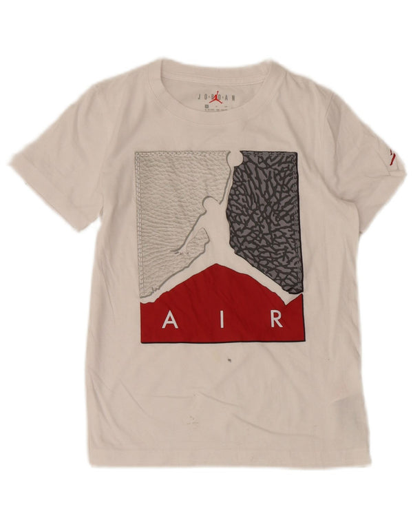 Jordan Boys Grafisk T-Shirt Top 8-9 år Lille hvid bomuld