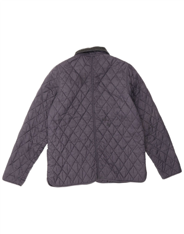 Barbour Quiltet jakke til kvinder UK 12 Mellem marineblå polyester