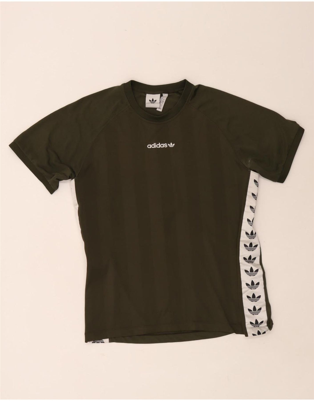 Adidas Herre grafisk T-shirt Top Stor Khaki Colourblock Polyester
