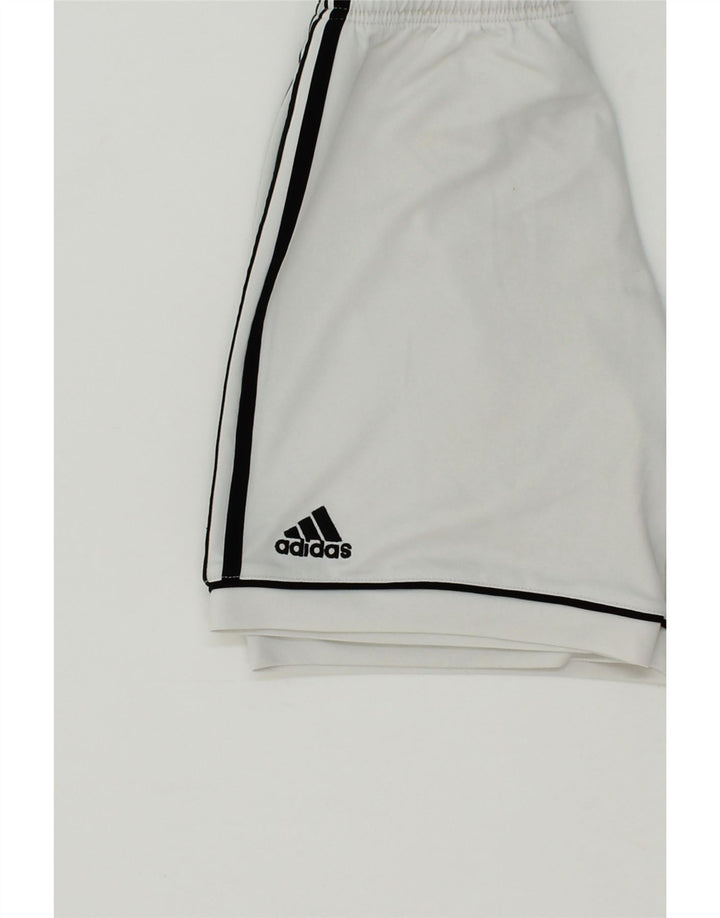 ADIDAS Boys Sport Shorts 7-8 Years White Vintage Adidas and Second-Hand Adidas from Messina Hembry 