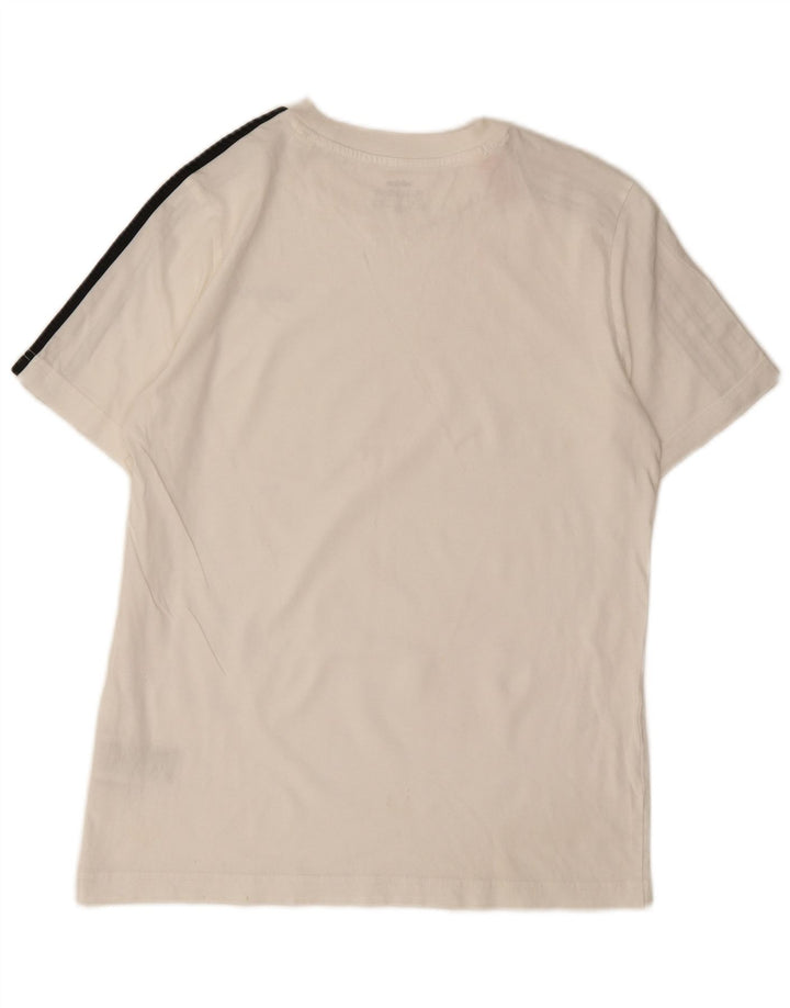 ADIDAS Boys T-Shirt Top 13-14 Years White Cotton