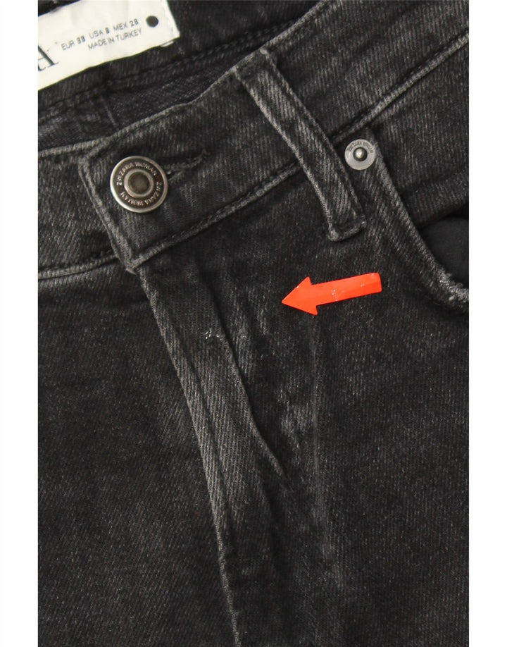 ZARA Womens Straight Jeans EU 38 Small W28 L26 Black Cotton Vintage Zara and Second-Hand Zara from Messina Hembry 