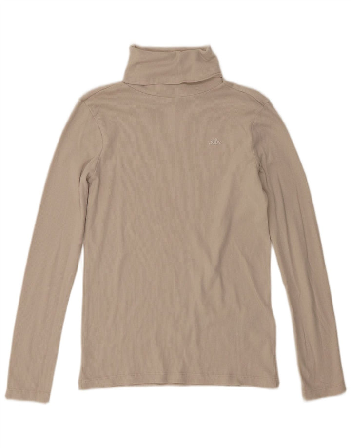 Kappa Dame Top Langærmet UK 10 Small Beige Bomuld