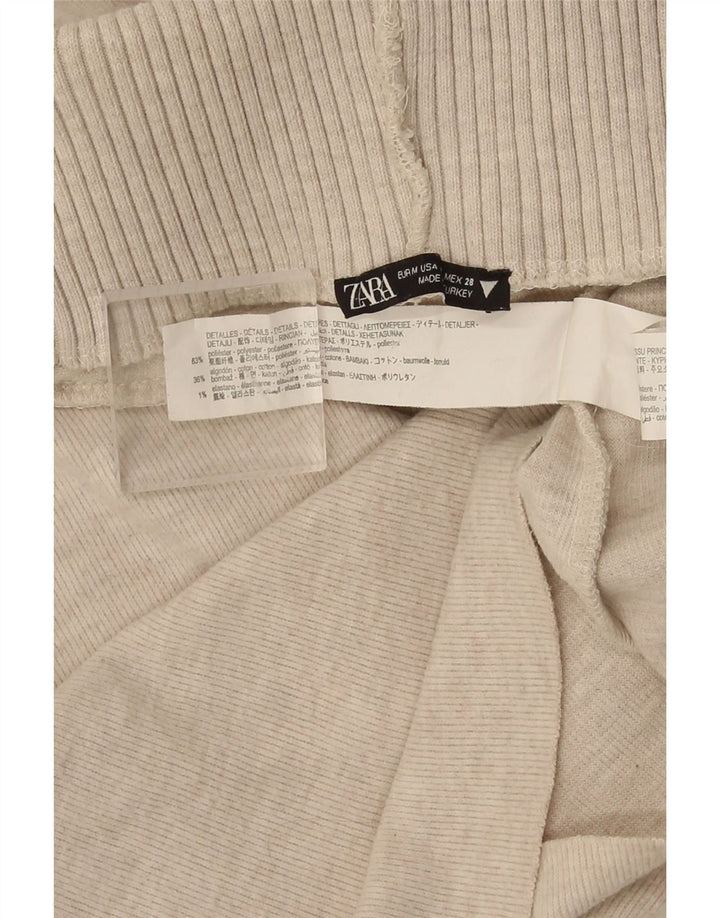 Zara Dame ærmeløs rullehals sweater UK 12 Medium Beige