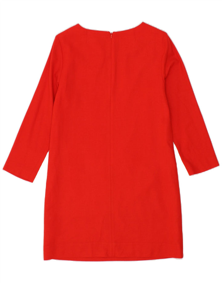 J. CREW Womens 3/4 Sleeve Shift Dress UK 8 Small Red Wool Vintage J. Crew and Second-Hand J. Crew from Messina Hembry 