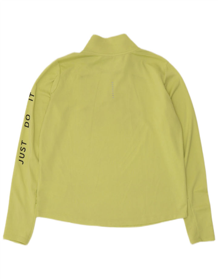 Nike Dame Dri Fit Grafisk Pullover Træningsdragt Top UK 14 Medium Grøn