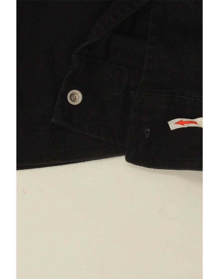 Zara Herre Bomber Jacket UK 42 XL Sort Bomuld