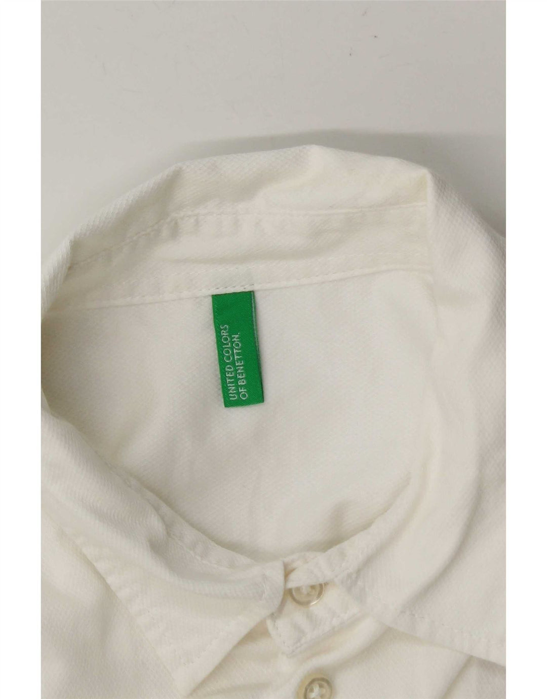 Benetton herreskjorte lille hvid