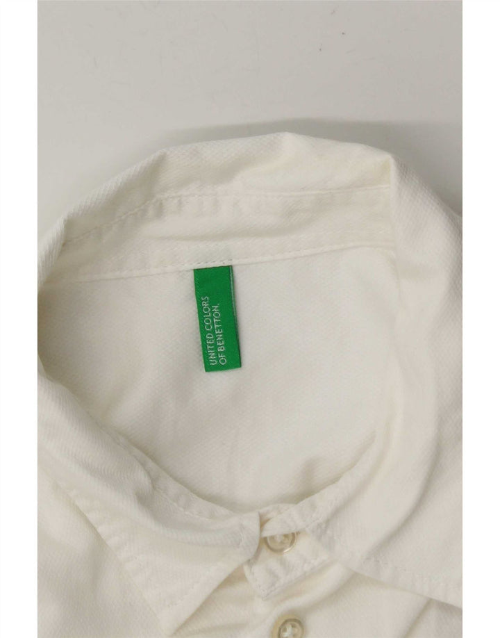 Benetton herreskjorte lille hvid