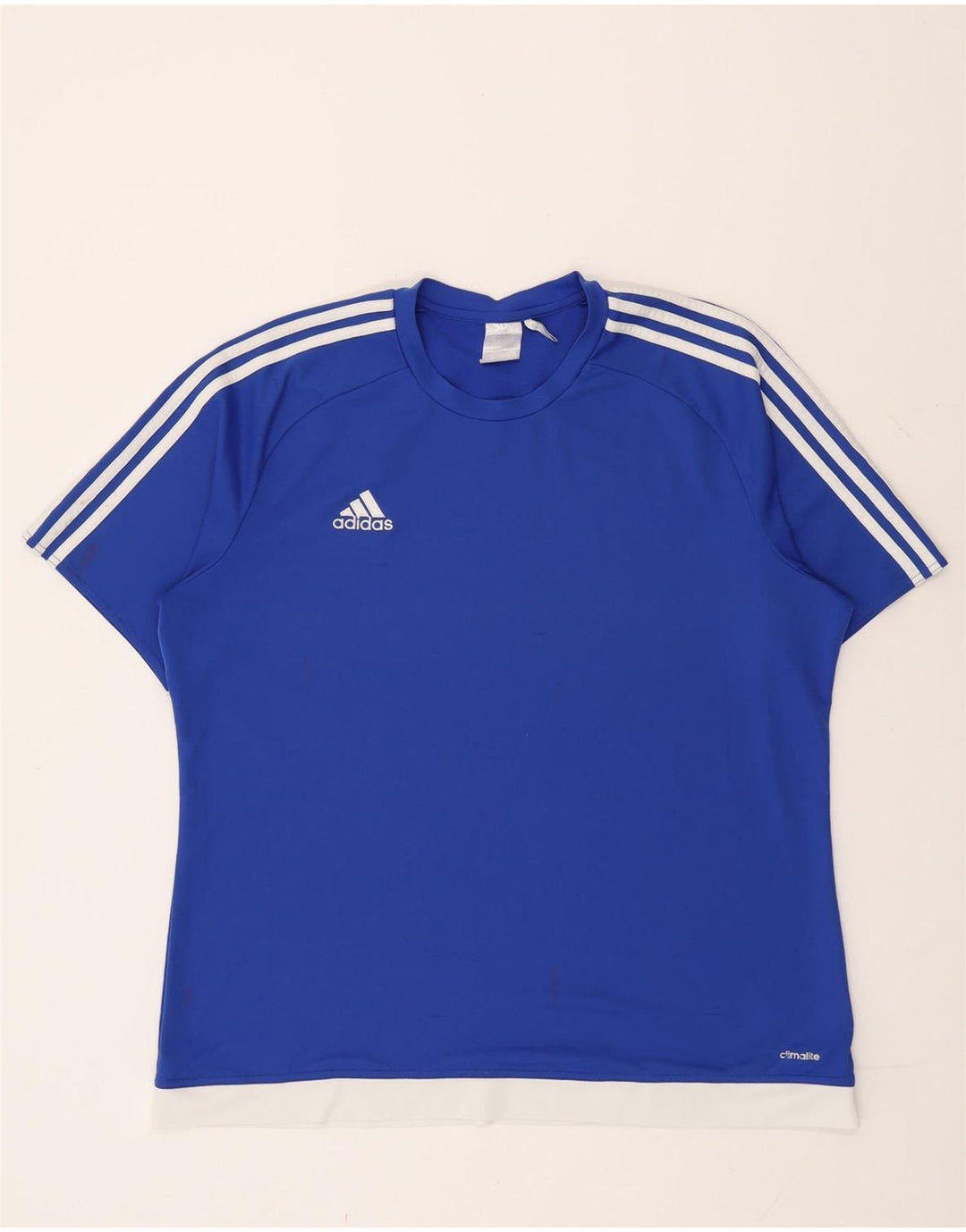 Adidas Herre Climalite T-Shirt Top XL Blå Colourblock Polyester