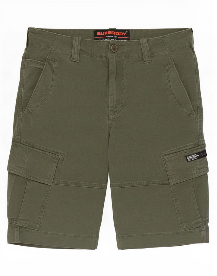 Superdry Cargo Shorts til mænd W30 mellemgrøn bomuld