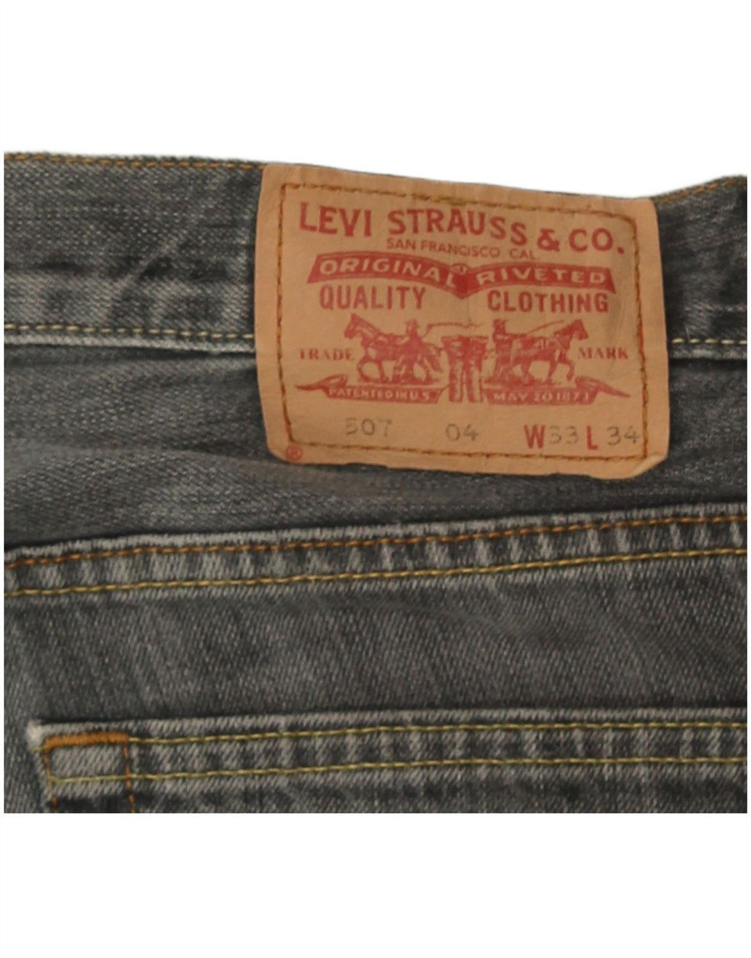Levi's Herre 507 Bootcut Jeans W33 L28 Grå