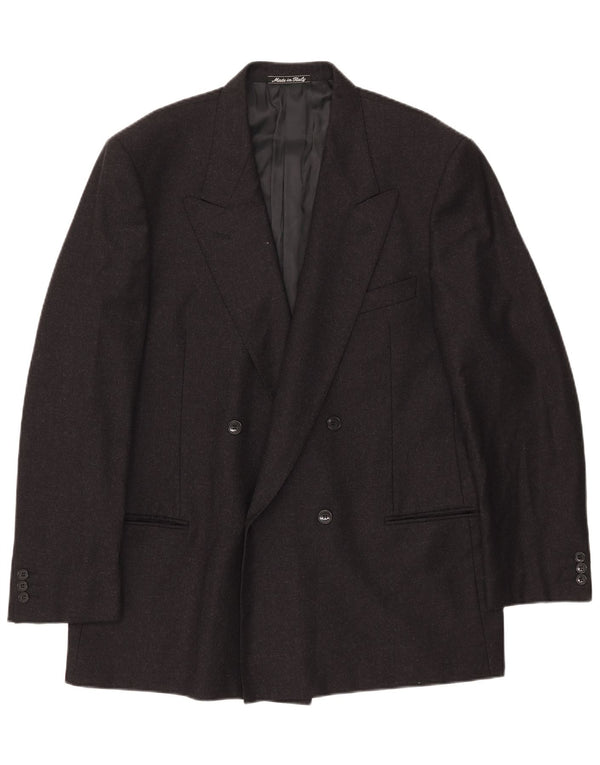 Facis Herre Longline Double Breasted Blazer Jacket IT 54 2XL Sort