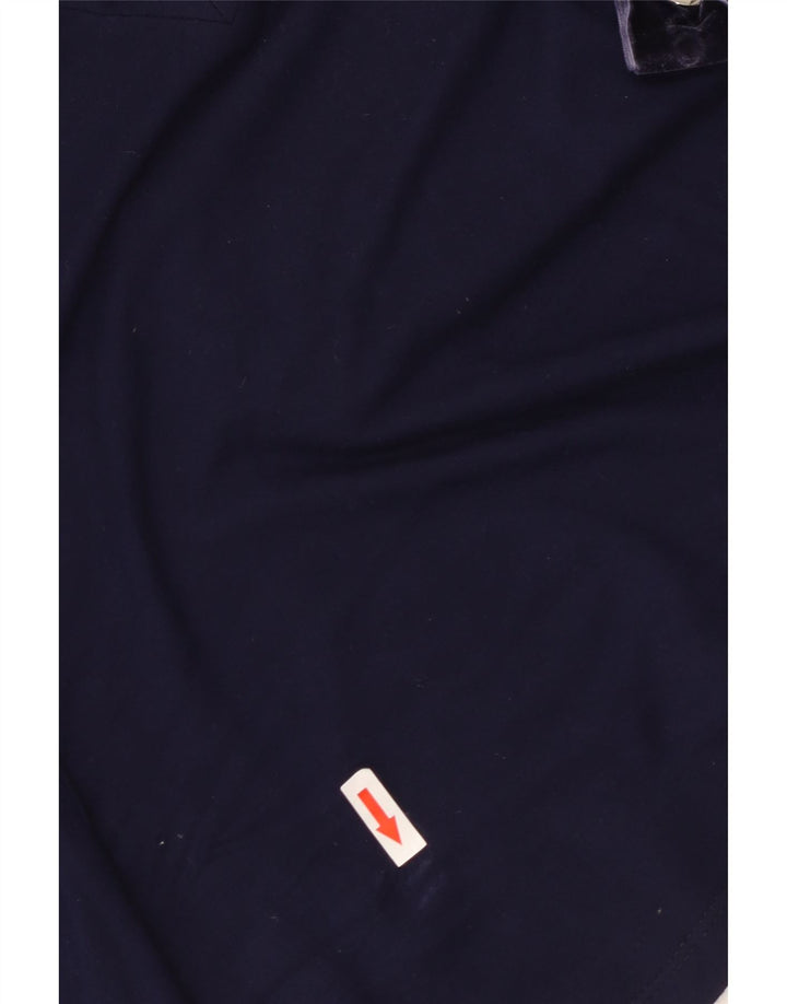 ROCCOBAROCCO Dame Crop Top Langærmet US 8 Medium Navy Blue Viscose