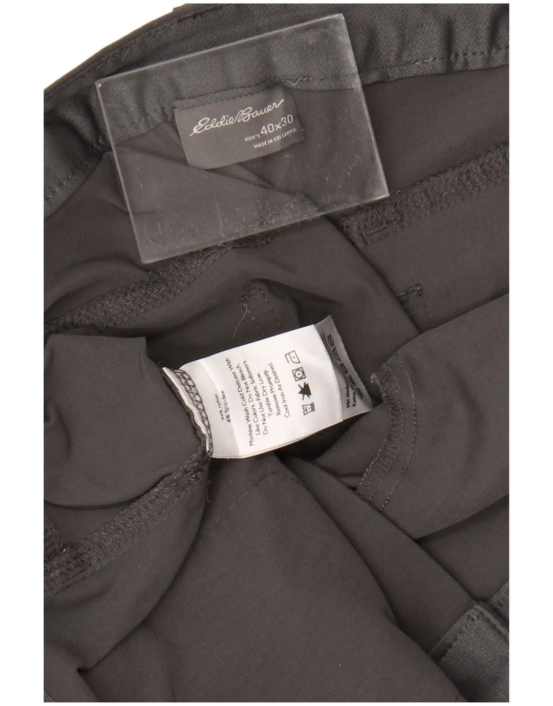 EDDIE BAUER Straight Cargo Bukser til mænd W40 L30 Grå Nylon
