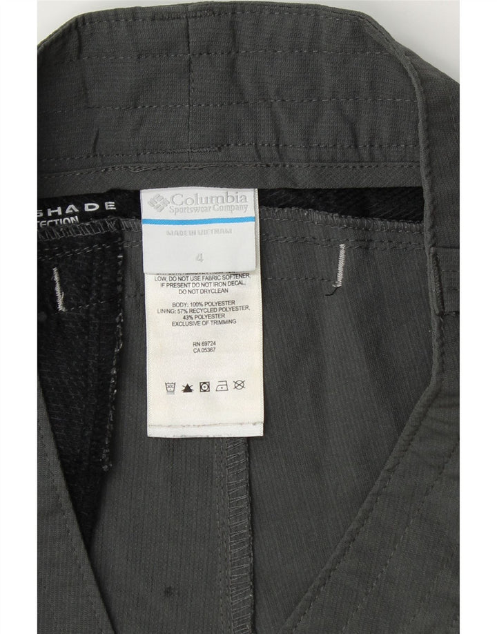 COLUMBIA Womens Omni-Shade Chino Shorts US 4 Small W31 Grey Polyester Vintage Columbia and Second-Hand Columbia from Messina Hembry 