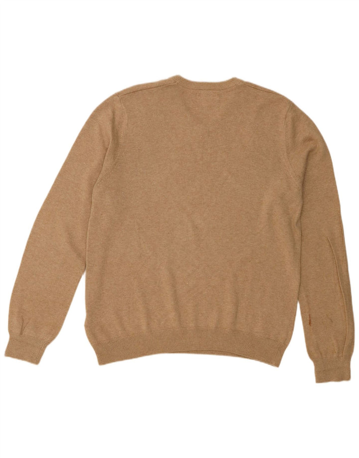 Marks & Spencer Herre V-hals sweater Medium Beige Flecked Bomuld