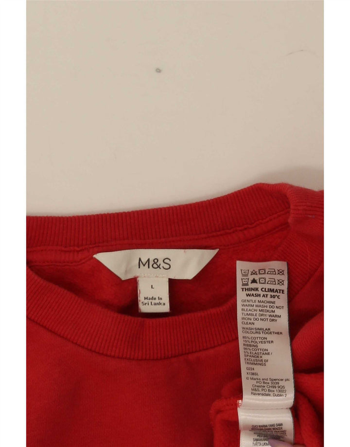 Marks & Spencer Sweatshirt til mænd, stor rød bomuld