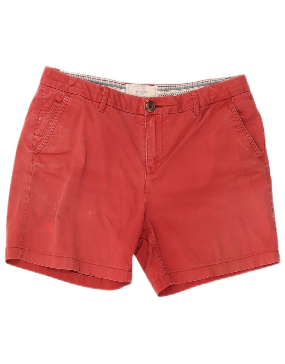 Fat Face Dame Chino Shorts UK 10 Small W32 Red Bomuld