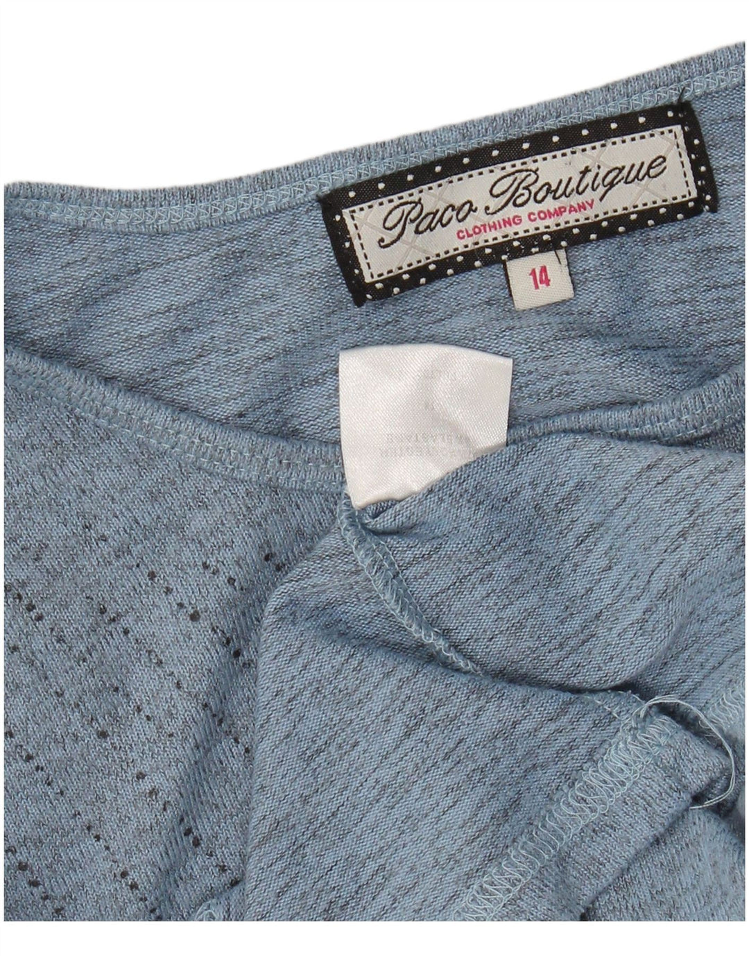Paco Boutique Dame Top Langærmet UK 14 Medium Blue Floral Polyester