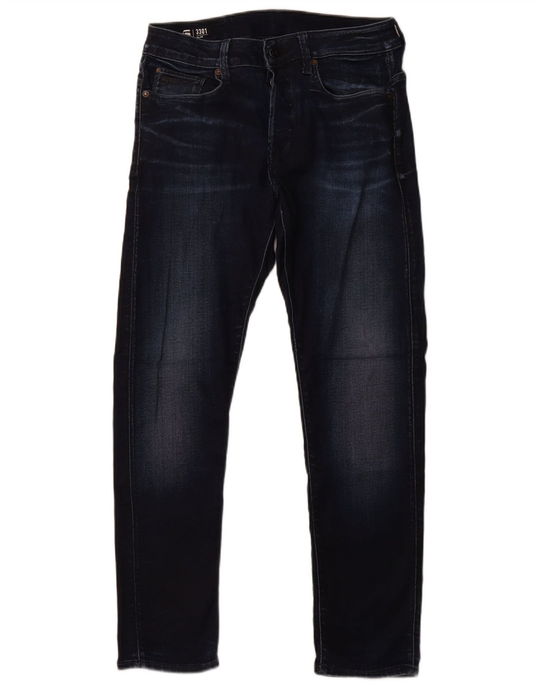 G-STAR Dame 3301 Slim Jeans W29 L30 Marineblå Bomuld