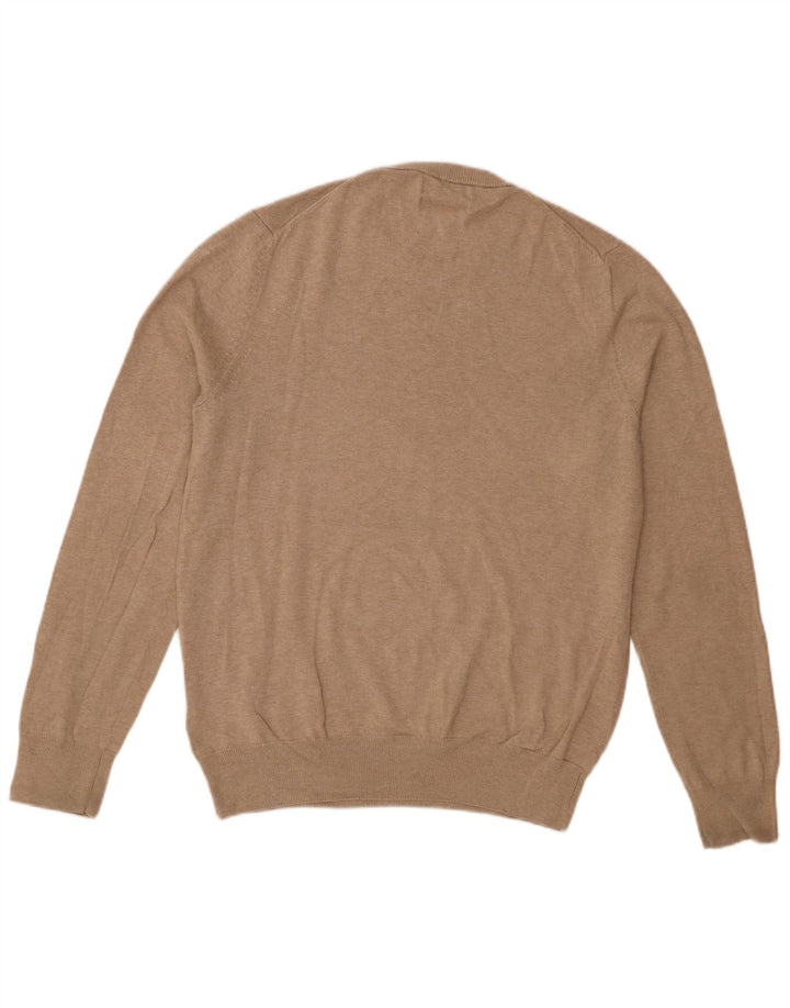 Marks & Spencer Herre sweater med rund hals, medium beige bomuld