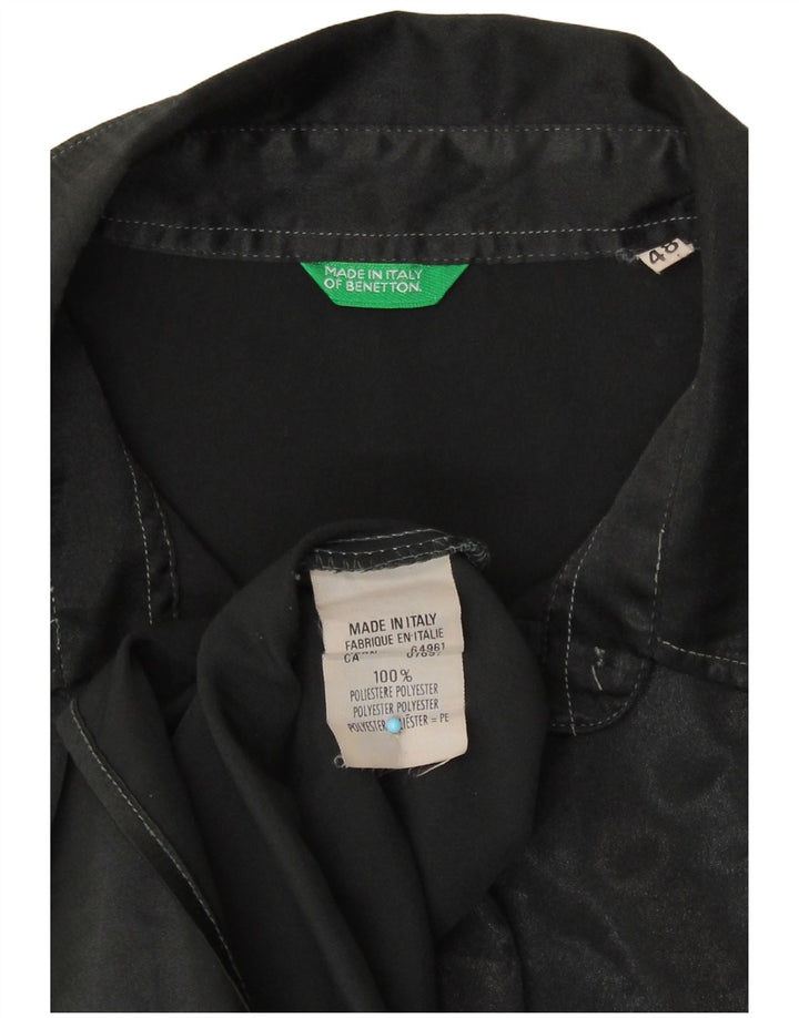Benetton Dameskjorte IT 48 XL Sort Animal Print Polyester