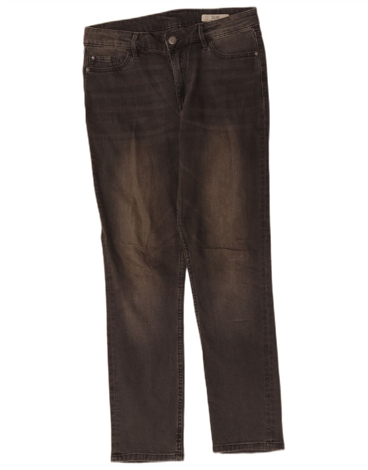 Marks & Spencer Dame Slim Jeans UK 10 Small W30 L28 Grå Bomuld