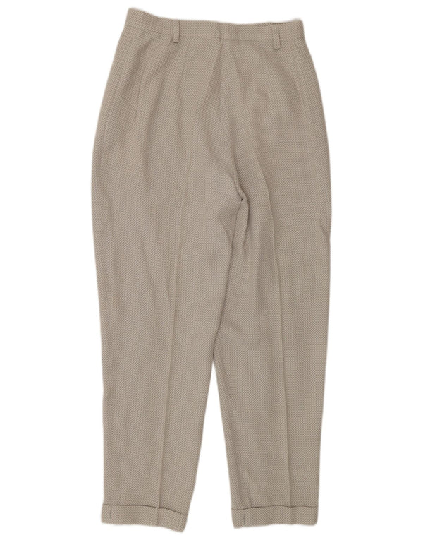 Vintage kvinders højtaljede fritidsbukser IT 40 Small W26 L27 Beige