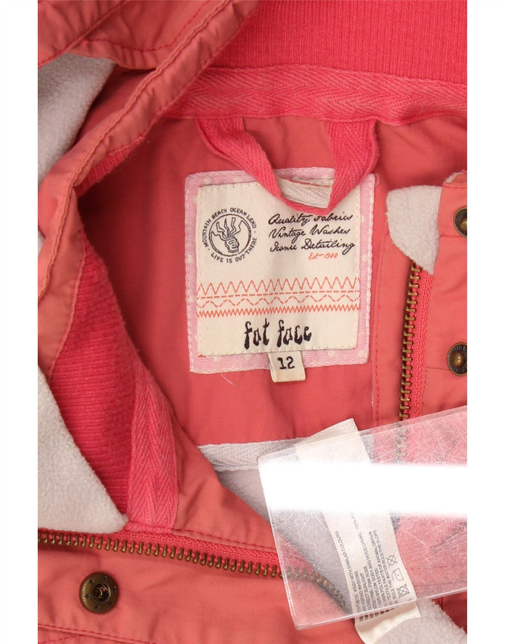 Fat Face Dame Hooded Windbreaker Jacket UK 12 Medium Pink Nylon